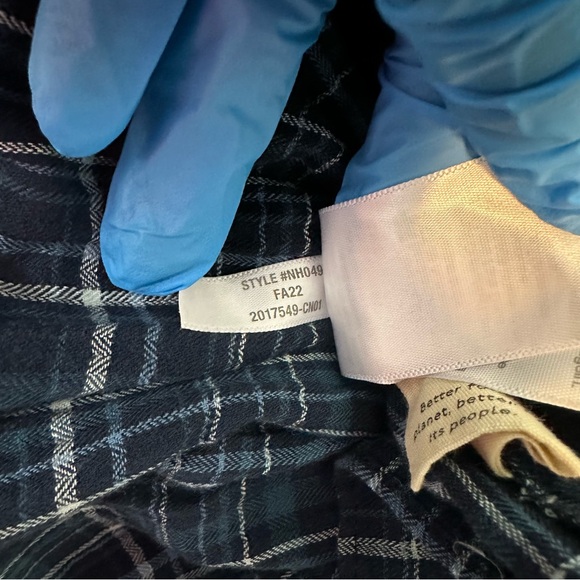 Madewell Anaya Blue Plaid Ruffle Blue Plaid Mini Dress Women Size XL - Picture 11 of 11